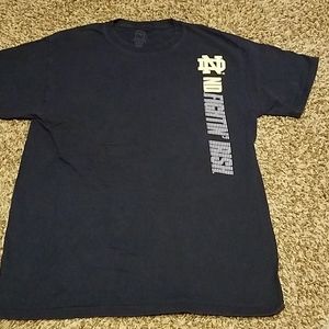 Mens Notre dame fighting Irish navy blue shirt tee